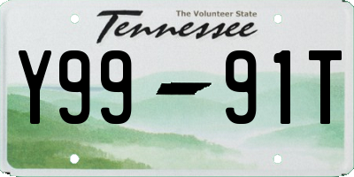 TN license plate Y9991T