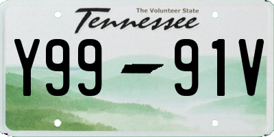 TN license plate Y9991V