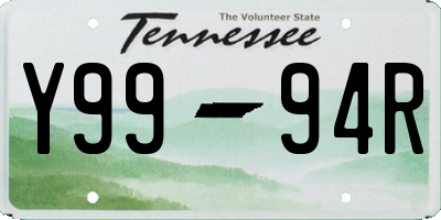 TN license plate Y9994R