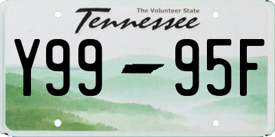 TN license plate Y9995F
