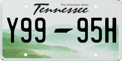 TN license plate Y9995H