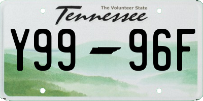 TN license plate Y9996F