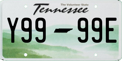 TN license plate Y9999E