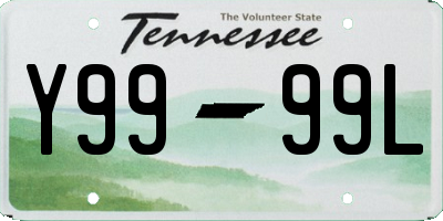 TN license plate Y9999L