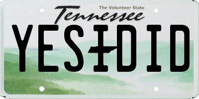 TN license plate YESIDID