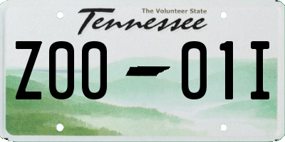 TN license plate Z0001I