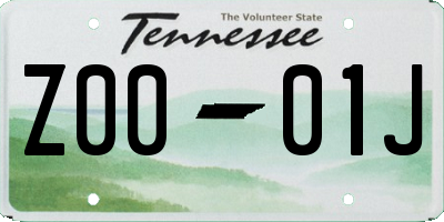 TN license plate Z0001J