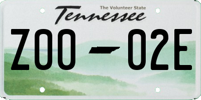 TN license plate Z0002E