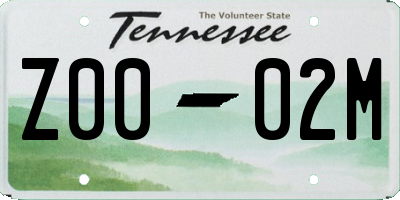 TN license plate Z0002M