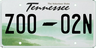 TN license plate Z0002N