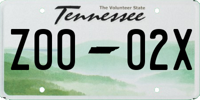 TN license plate Z0002X