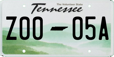 TN license plate Z0005A