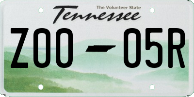TN license plate Z0005R