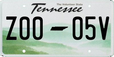 TN license plate Z0005V
