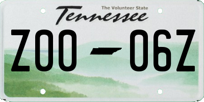 TN license plate Z0006Z