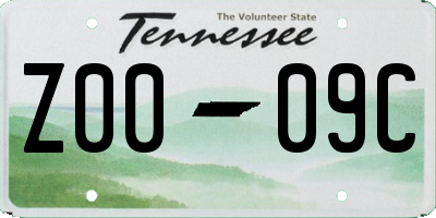 TN license plate Z0009C