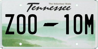 TN license plate Z0010M