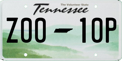 TN license plate Z0010P