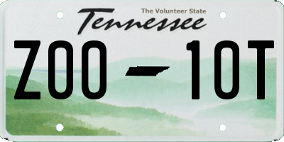TN license plate Z0010T