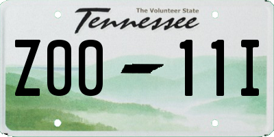 TN license plate Z0011I