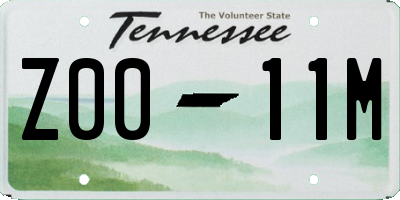 TN license plate Z0011M