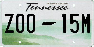 TN license plate Z0015M