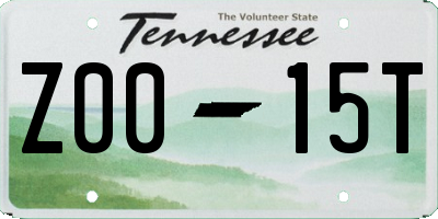 TN license plate Z0015T