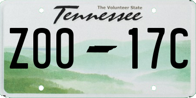 TN license plate Z0017C