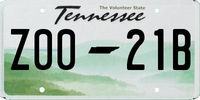 TN license plate Z0021B