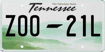 TN license plate Z0021L