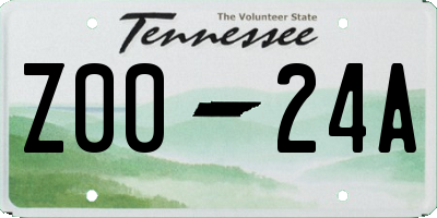 TN license plate Z0024A
