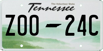 TN license plate Z0024C