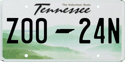 TN license plate Z0024N