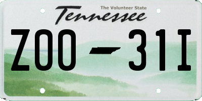 TN license plate Z0031I