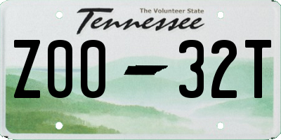 TN license plate Z0032T