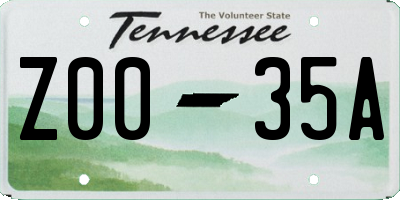 TN license plate Z0035A