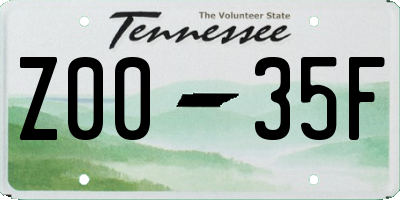 TN license plate Z0035F