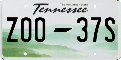 TN license plate Z0037S