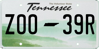 TN license plate Z0039R