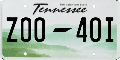 TN license plate Z0040I