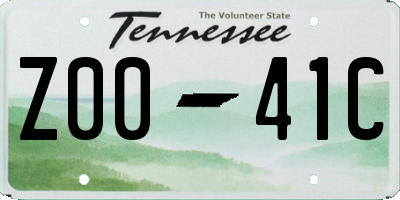 TN license plate Z0041C