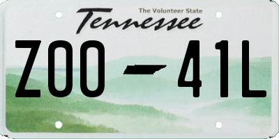 TN license plate Z0041L