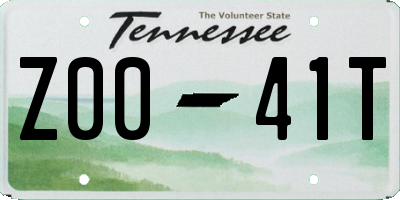TN license plate Z0041T