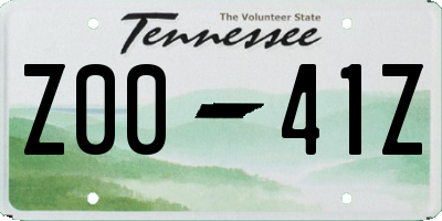 TN license plate Z0041Z