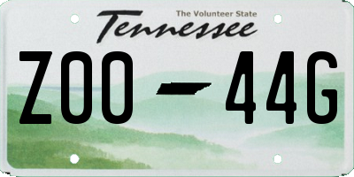 TN license plate Z0044G