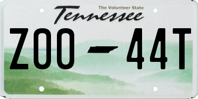 TN license plate Z0044T