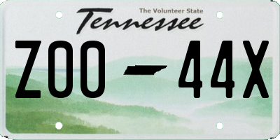 TN license plate Z0044X