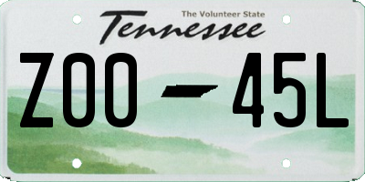 TN license plate Z0045L