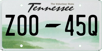 TN license plate Z0045Q
