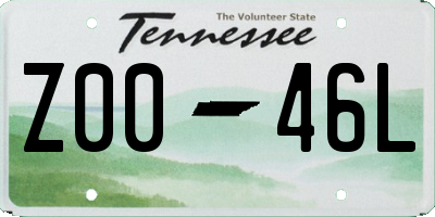 TN license plate Z0046L